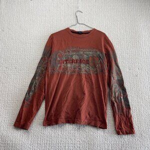 Y2K Interface Long Sleeve Shirt Gothic Grunge Cyber Distressed Emo Alt Sz M